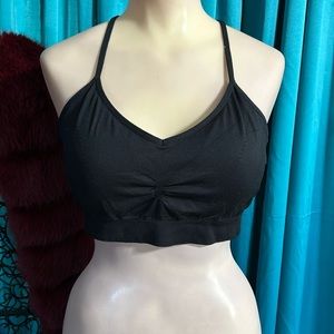 Sports bra with decorative back